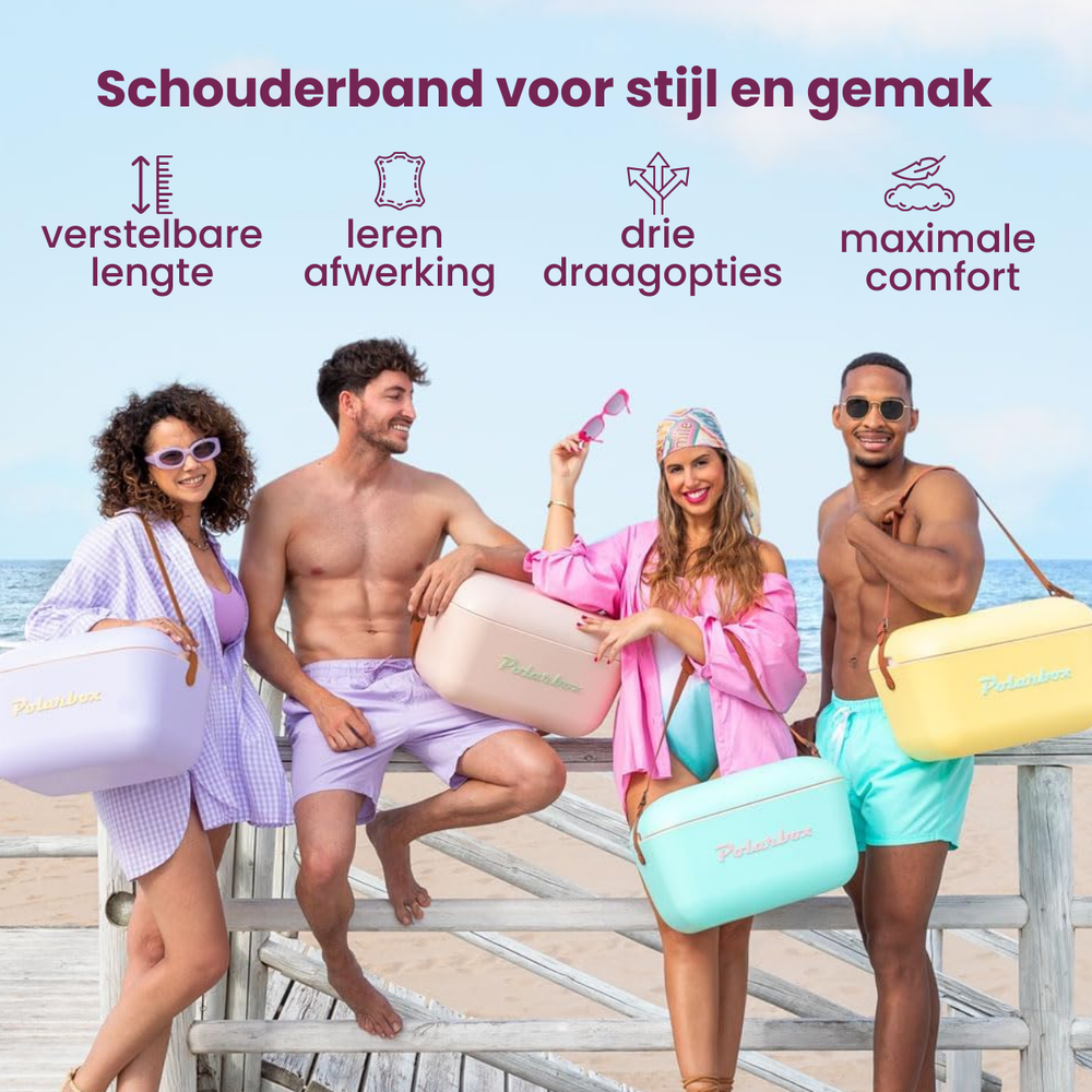 Polarbox Koelbox met Schouderband - Marine-Mustard - 12 Liter