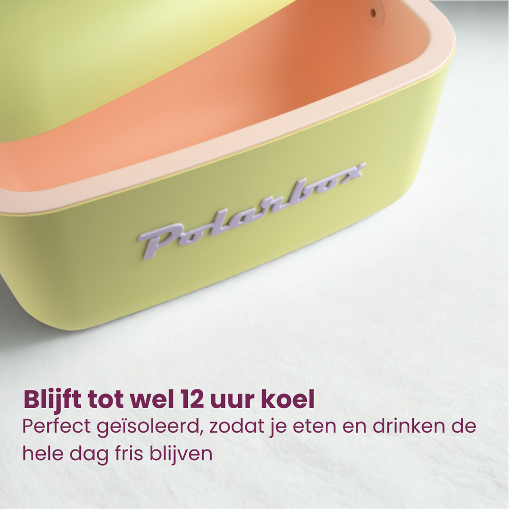 Polarbox Koelbox met Schouderband - Lime-Lilac - 20 Liter