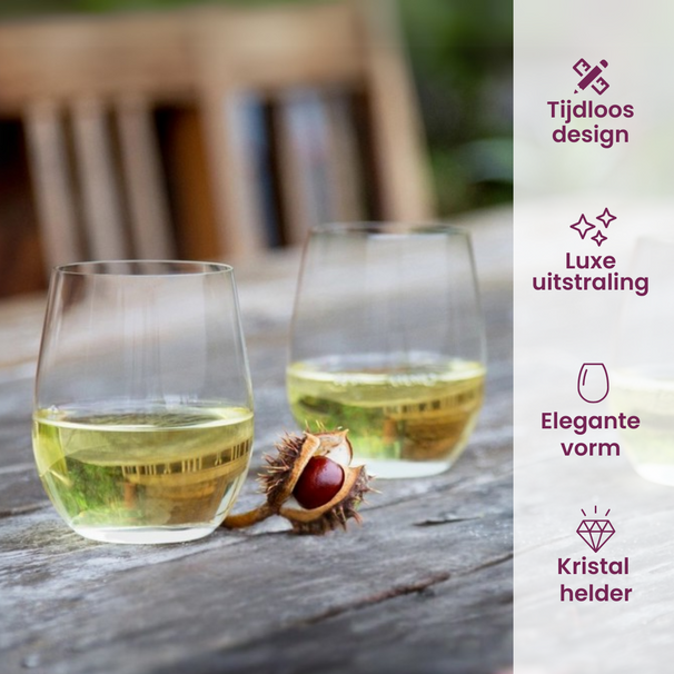 Riedel Wijnglazen Set zonder steel O Wine - 620 ml - Pay 6 Get 8 set