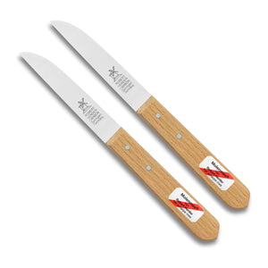 Robert Herder Molenmes 9.2 cm 2 stuks met houten heft, vrijstaand op witte achtergrond