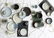 Salt & Pepper Serviesset Artisan Green 12-delig / 4 personen - 4 dinerborden, 4 ontbijtborden en 4 kommen