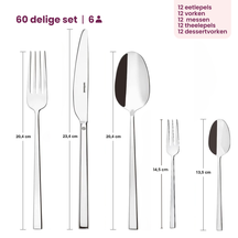 Sambonet Bestekset Rock - Antique Champagne - 60 delig / 12 personen