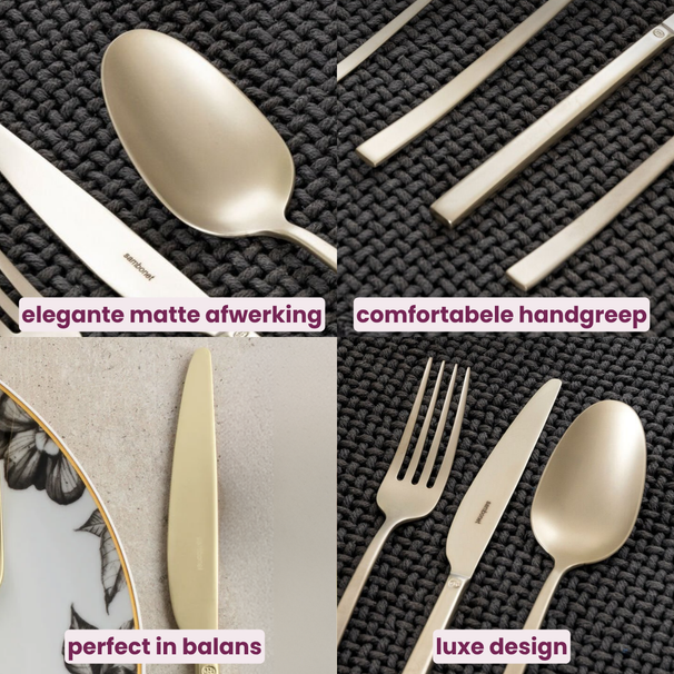 Sambonet Bestekset Rock - Antique Champagne - 60 delig / 12 personen