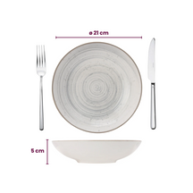 Cosy & Trendy Serviesset Sintra Dusty Blue 16-delig / 4 personen - 4 dinerborden, 4 ontbijtborden, 4 diepe borden en 4 kommen