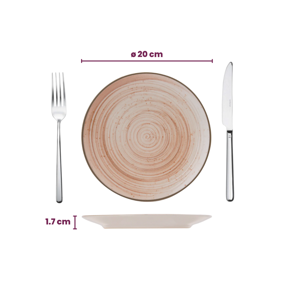 Cosy & Trendy Ontbijtborden / Dessertborden - Sintra Terracotta ø 20 cm - 4 Stuks