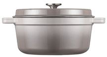 Sola Braadpan met deksel Gietijzer - Grijs - ø 28 cm / 5 Liter - geëmailleerde anti-aanbaklaag