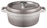 Sola Braadpan met deksel Gietijzer - Grijs - ø 24 cm / 3.2 Liter - geëmailleerde anti-aanbaklaag