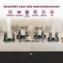 Sola Kookpan / Soeppan met deksel Ruby - Triply RVS ø 24 cm / 5.5 liter - geschikt voor alle warmtebronnen