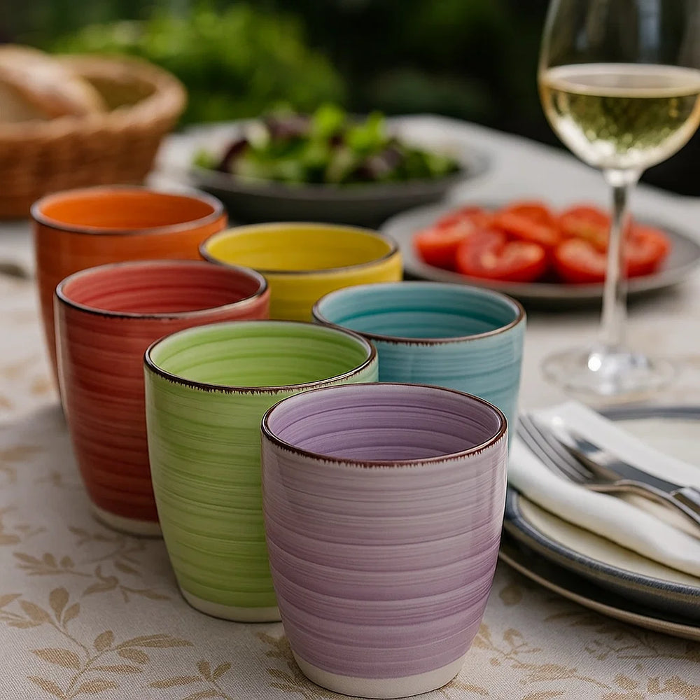 Studio Tavola Bekers Sunny Summer 350 ml - 6 stuks