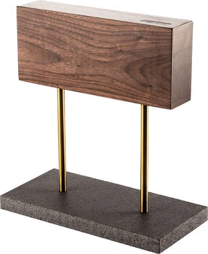 Laguiole Style de Vie Magnetisch Messenblok Walnoot - met natuurstenen voet