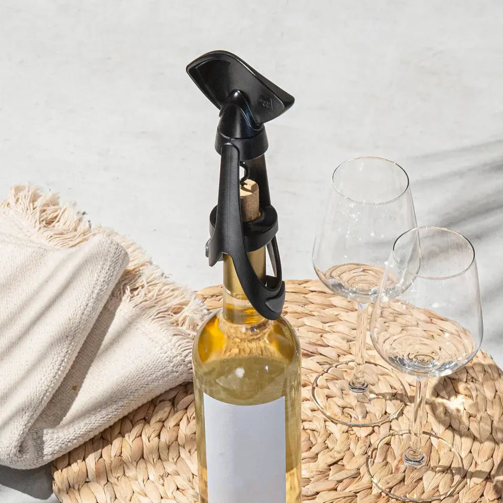 Vacu Vin Wijnset Elegant - Zwart - 5 delige set
