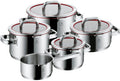 WMF Pannenset Function 4 - RVS - 5 Delig - Downdraft Geschikt - Kookpan ø 16, 20, 20 en 24 cm en Steelpan ø 16 cm