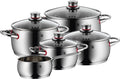 WMF Pannenset Quality One - RVS - 5 Delig - Kookpan ø 16, 20, 20 en 24 cm en Steelpan ø 16 cm
