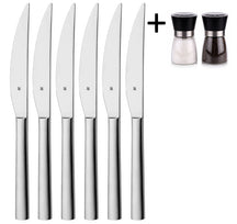 WMF Steakmessen Nuova - 6 stuks - Inclusief GRATIS Cookinglife Peper- en Zoutmolenset
