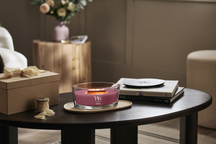 WoodWick Geurkaars Ellipse Wood Smoke - 9 cm / 19 cm - Geurkaars in Glas - Houten Lont