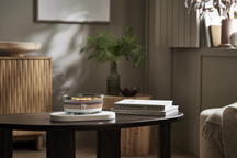 WoodWick Geurkaars Ellipse Trilogy Radiant Cashmere - 9 cm / 19 cm - Geurkaars in Glas - Houten Lont