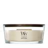 WoodWick Geurkaars Ellipse Patchouli Crème - 9 cm / 19 cm - Geurkaars in Glas - Houten Lont