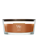 WoodWick Geurkaars Ellipse Saffron Smoke - 9 cm / 19 cm - Geurkaars in Glas - Houten Lont