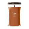 WoodWick Geurkaars Large Saffron Smoke - 18 cm / ø 10 cm - Geurkaars in Glas - Houten Lont
