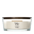 WoodWick Geurkaars Ellipse Tonka & Almond Milk - 9 cm / 19 cm - Geurkaars in Glas - Houten Lont