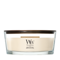 WoodWick Geurkaars Ellipse Vanilla & Sea Salt - 9 cm / 19 cm - Geurkaars in Glas - Houten Lont