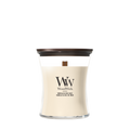 WoodWick Geurkaars Medium Vanilla & Sea Salt - 11 cm / ø 10 cm - Geurkaars in Glas - Houten Lont