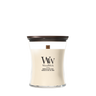 WoodWick Geurkaars Medium Vanilla & Sea Salt - 11 cm / ø 10 cm - Geurkaars in Glas - Houten Lont