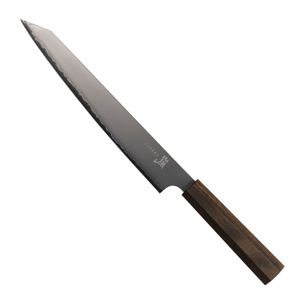 Yaxell Vleesmes Hana 23 cm - 3 laags RVS - donkerbruin Pakkahouten heft