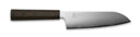 Yaxell Santokumes Hana 16.5 cm - 3 laags RVS - donkerbruin Pakkahouten heft