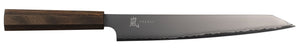 Yaxell Vleesmes Hana 23 cm - 3 laags RVS - donkerbruin Pakkahouten heft