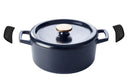 Alva Braadpan met deksel - Dutch Oven Nori Gietijzer ø 26 cm + Gratis handvaten - geëmailleerde anti-aanbaklaag