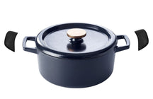 Alva Braadpan met deksel - Dutch Oven Nori Gietijzer ø 26 cm + Gratis handvaten - geëmailleerde anti-aanbaklaag