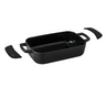 Alva Ovenschaal / Braadslede Gietijzer Nori + Gratis Leren Handvaten - 30 x 21 x 8.2 cm - geëmailleerde anti-aanbaklaag