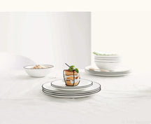 ASA Selection Diepe Borden / Pastaborden A Table Ligne Noire ø 22 cm - 4 Stuks