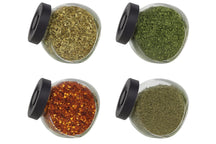 Cookinglife Kruidenpotjes set - Glas Zwart 175 ml - 4 stuks