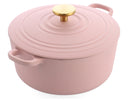 BK Braadpan Bourgogne Blush Pink Gietijzer ø 24 cm / 4.2 Liter - geëmailleerde anti-aanbaklaag
