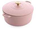 BK Braadpan Bourgogne Blush Pink Gietijzer ø 28 cm / 6.7 Liter - geëmailleerde anti-aanbaklaag