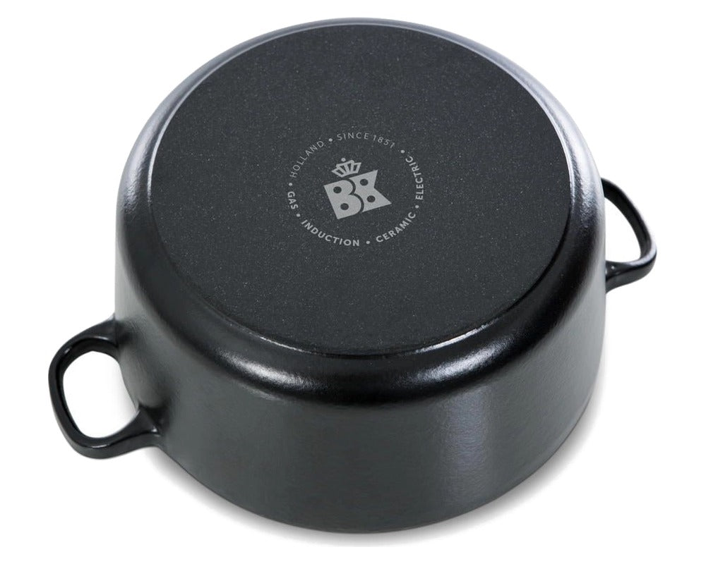 BK Braadpan Bourgogne Jet Black Gietijzer Ovaal 32 x 26 cm / 7.5 Liter - onderaanzicht