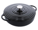 BK Lage Braadpan Bourgogne Jet Black Gietijzer ø 28 cm - geëmailleerde anti-aanbaklaag