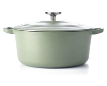 BK Braadpan Bourgogne Olive Green Gietijzer ø 24 cm / 4.2 Liter - zijaanzicht