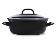 BK Braadpan Fortalit Emaille Zwart ø 22 cm / 2 Liter - zijaanzicht