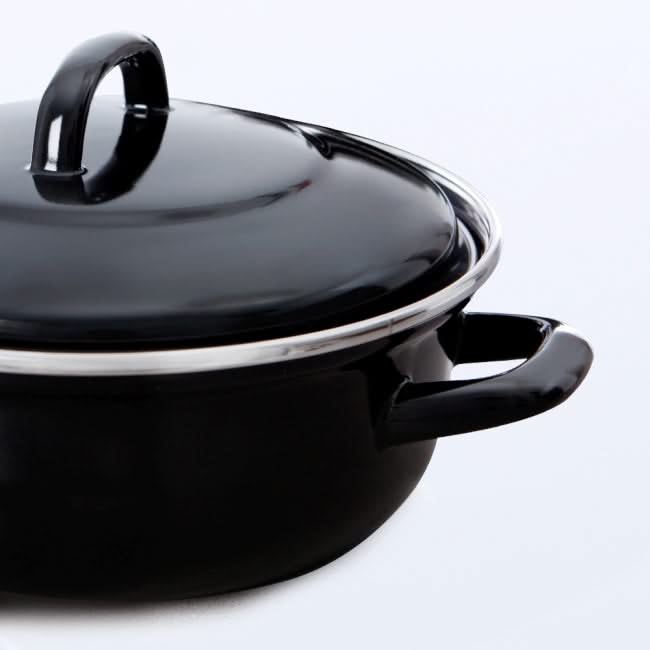 BK Braadpan Fortalit Emaille Zwart ø 28 cm / 4 Liter - detail 3