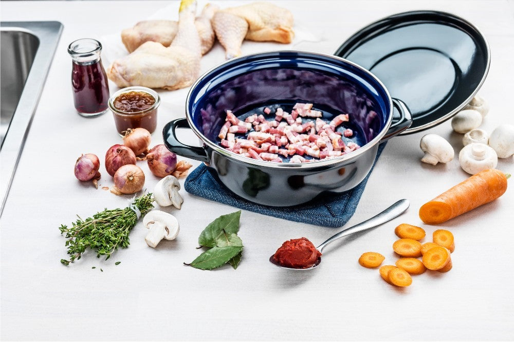 BK Braadpan Fortalit Emaille Zwart ø 36 cm / 7.5 Liter - sfeerbeeld 2