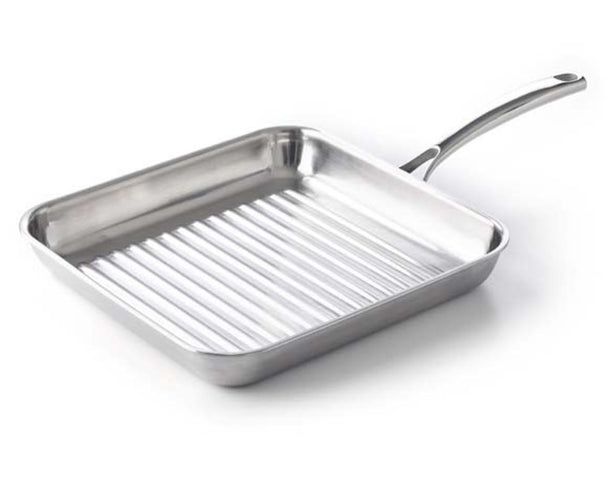 BK Grillpan Superior Tri-Ply RVS 28 x 28 cm - zonder anti-aanbaklaag