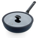 BK Hapjespan met deksel Enjoy Oxford Blue ø 28 cm - keramische anti-aanbaklaag