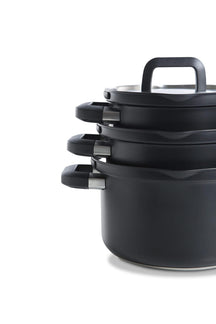 BK Soeppan Flow Cool Black ø 24 cm / 6.5 Liter - gestapeld