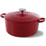 BK Braadpan Bourgogne Chili Red Gietijzer ø 24 cm / 4.2 liter - geëmailleerde anti-aanbaklaag