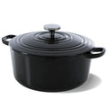 BK Braadpan Bourgogne Jet Black Gietijzer ø 24 cm / 4.2 liter - geëmailleerde anti-aanbaklaag