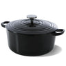 BK Braadpan Bourgogne Jet Black Gietijzer ø 24 cm / 4.2 liter - geëmailleerde anti-aanbaklaag