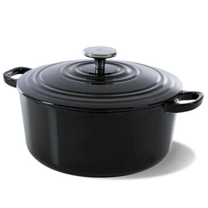 BK Braadpan Bourgogne Jet Black Gietijzer ø 26 cm / 5.3 Liter - geëmailleerde anti-aanbaklaag